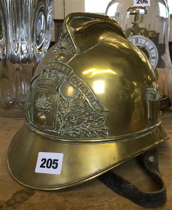 French early 20th Century firemans helmet